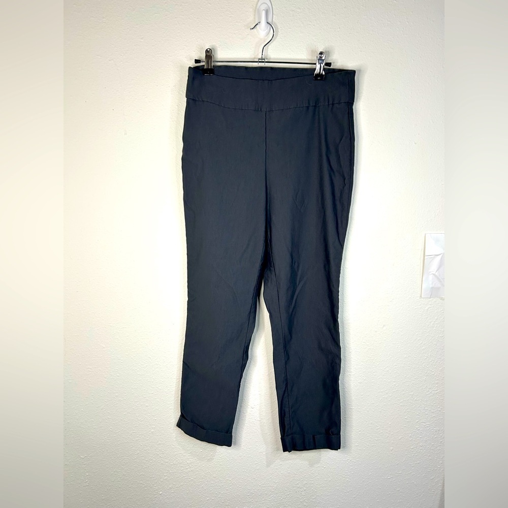 Tribal Women’s Size 10 Gray Cropped Ankle Pants Pull-On Stretch Travel Comfort - Picture 3 of 8